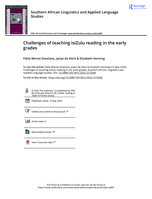Challenges of teaching isiZulu reading in the early grades