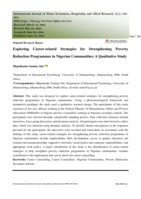 Exploring career-related strategies for strengthening poverty reduction programmes in Nigerian communities: A qualitative study