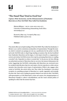 "The Hand That Tried to Feed You": Capture, White Saviourism, and the Dehumanisation of Dambudzo Marechera in Flora Veit-Wild’s They Called You Dambudzo