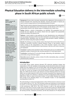 Physical Education delivery in the intermediate schooling phase in South African public schools