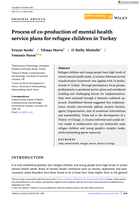 Process of co‐production of mental health service plans for refugee children in Turkey