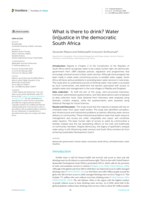 What is there to drink? Water (in)justice in the democratic South Africa