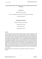 An intersectional analysis of the experiences of women journalists in selected African newsrooms 