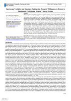 Sportscape variables and spectator satisfaction towards willingness to return to designated professional women’s soccer events