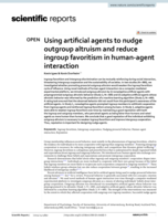 Using artificial agents to nudge outgroup altruism and reduce ingroup favoritism in human-agent interaction