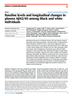 Baseline levels and longitudinal changes in plasma Aβ42/40 among Black and white individuals