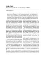 Make shift: Street vendors as mobile infrastructure in Zimbabwe