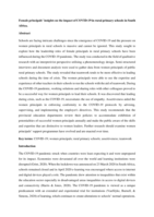 Female principals' insights on the impact of COVID-19 in rural primary schools in South Africa