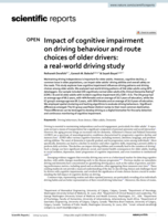 Impact of cognitive impairment on driving behaviour and route choices of older drivers: a real-world driving study