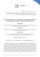 The teenage pregnancy crisis in South Africa among high school students, causes, implications and possible solutions: A literature review