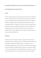 Intersectional (in)visibility in the 21 st -century South African queer-themed short story