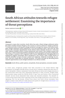South African attitudes towards refugee settlement: Examining the importance of threat perceptions