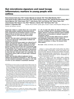 Gut microbiome signature and nasal lavage inflammatory markers in young people with asthma