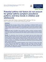 Potential asthma risk factors do not account for global asthma symptom prevalence patterns and time trends in children and adolescents