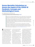 Excess mortality calculations to assess the impact of the COVID-19 pandemic: Concepts and methodological issues