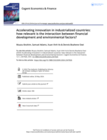 Accelerating innovation in industrialized countries: hHow relevant is the interaction between financial development and environmental factors?