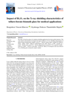 Impact of Bi2O3 on the X-ray shielding characteristics of telluro-borate-bismuth glass for medical applications