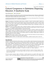 Cultural competence in ophthalmic dispensing education: A qualitative study