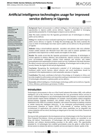 Artificial intelligence technologies usage for improved service delivery in Uganda