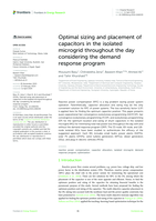 Optimal sizing and placement of capacitors in the isolated microgrid throughout the day considering the demand response program