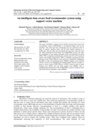 An intelligent time aware food recommender system using support vector machine