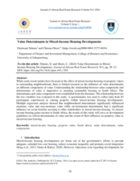 Value determinants in mixed-income housing developments