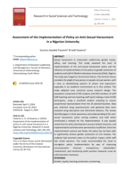 Assessment of the implementation of policy on anti-sexual harassment in a Nigerian university