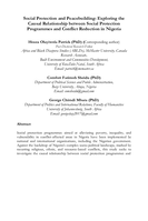 Social protection and peacebuilding: exploring the causal relationship between social protection programmes and conflict reduction in Nigeria