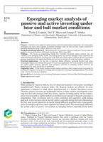 Emerging market analysis of passive and active investing under bear and bull market conditions