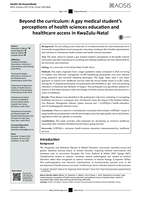 Beyond the curriculum: A gay medical student's perceptions of health sciences education and healthcare access in KwaZulu-Natal