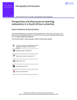 Perspectives and discourses on teaching evaluations in a South African university