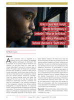 Afrika’s cause must triumph: Towards the hegemony of Lembede’s “Afrika for the Afrikans” as a political philosophy of national liberation in “South Africa”