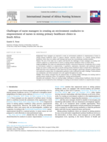 Challenges of nurse managers in creating an environment conducive to empowerment of nurses in mining primary healthcare clinics in South Africa