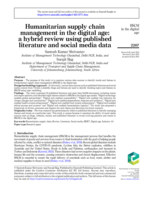 Humanitarian supply chain management in the digital age: a hybrid review using published literature and social media data