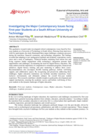 Investigating the major contemporary issues facing first-year students at a South African University of Technology