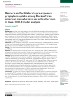 Barriers and facilitators to pre-exposure prophylaxis uptake among Black/African American men who have sex with other men in Iowa: COM-B model analysis