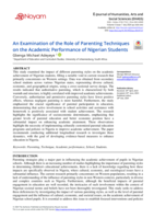 An examination of the role of parenting techniques on the academic performance of Nigerian students
