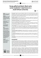 Young, gifted and black: Black early career academics’ experiences in a South African university