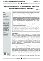Beyond neoliberal policies: Blind spots in the staffing South Africa's universities framework