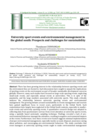 University sport events and environmental management in the global south: Prospects and challenges for sustainability