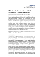 Migration letters motivations for using non-standard work arrangements: A managerial perspective