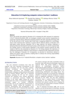 Education 4.0: Exploring computer science teachers’ readiness