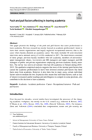 Push and pull factors affecting in leaving academia