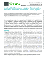 Isolation, identification, and biological characterization of bacterial endophytes isolated from Gunnera perpensa L