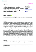 Online education and learning management system usage in a South African Economic and management faculty during COVID-19