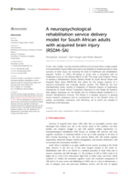 A neuropsychological rehabilitation service delivery model for South African adults with acquired brain injury (RSDM-SA)