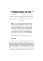 A machine learning approach to mental disorder pre- diction: Handling the missing data challenge