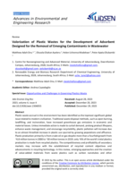 Valorization of plastic wastes for the development of adsorbent designed for the removal of emerging contaminants in wastewater