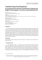 Transforming food systems: A comprehensive review and research agenda for digital technologies in circular and sustainable SC
