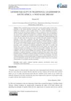Gender equality in traditional leadership in South Africa: A nostalgic dream?